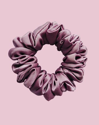 Gumka jedwabna, scrunchie, frotka lawendowy róż MIDI, Capillum