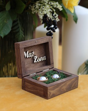 Pudełko na obrączki, personalizowane, Prowansalska Manufaktura