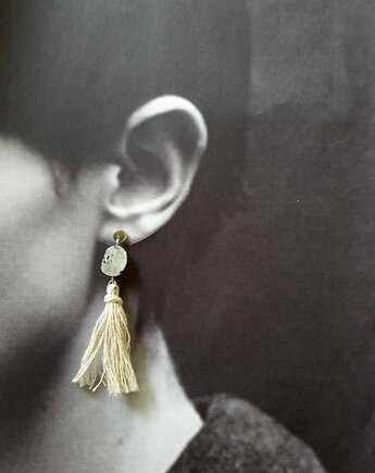 Kolczyki WĘZŁY kamień księżycowy, modesign