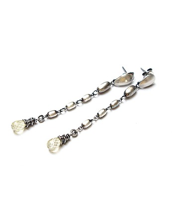 Kolczyki srebrne Lemon tears, Katia i krokodyl