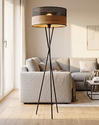 Designerska lampa podłogowa na trzech nogach PARYŻ DUAL, LYSNE