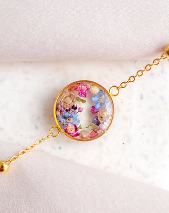 Wisiorek z kompozycją kwiatową, nature gift