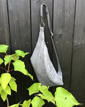 Duża nerka, saszetka XL - szara, PRACOWNIA 166