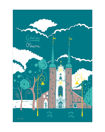 Plakat A4 Gdańsk Katedra Oliwska, Gliniana Kura