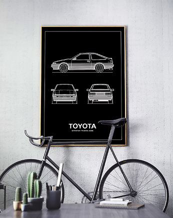 Plakat Legendy Motoryzacji - Toyota AE86, Peszkowski Graphic