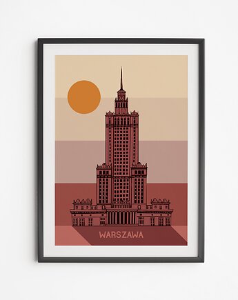 Plakat Pałac Kultury Retro Dzień, LOVE POLAND DESIGN