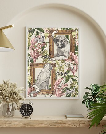 Plakat Pieseczki, zlepki sklejki