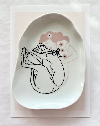 Talerzyk na biżuterię  - Dama z pieskiem, Mint In Paper