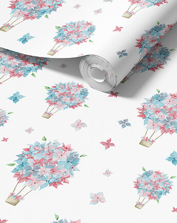 Tapeta do Pokoju Dziecięcego. Balony Różowy Niebieski, Patternosophy