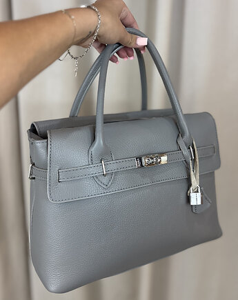 Torba skórzana Linda Grigio, SOLO moda