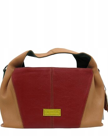 Torebka damska skórzana do ręki ze skrawków skór elegancka kolorowa OLIVKA, Olivka Warsaw