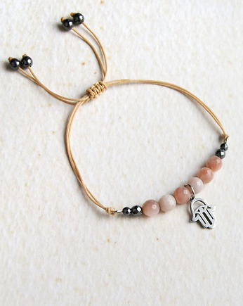 OPTYMIZM, ochrona - kamień słoneczny & hamsa, kaktusia