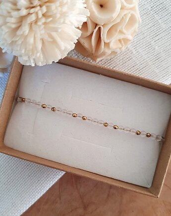 Bransoletka z kryształem górskim, LEI handmade 