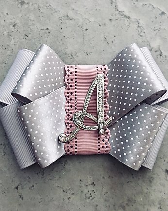 Brosza Personalizowana z Literką A, Pudrowy Różowy