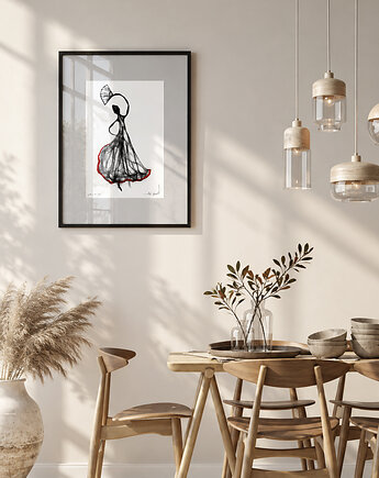 Oprawiona grafika - Flamenco, Maja Gajewska