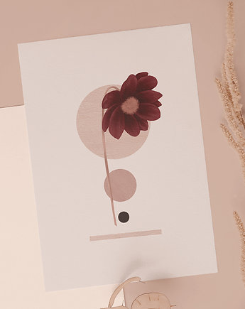 Grafika/ pocztówka A5 lub A6 kwiat, Agnieszka Baran Ilustracje