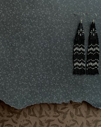 Kolczyki boho hippie etno koraliki szklane, Radoshka