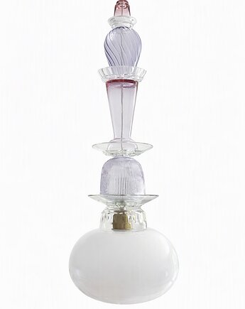 Lampa wisząca szklana artdeco prl vintage retro Żyrandol, .fija.