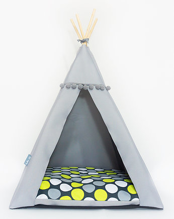 Legowisko Tipi - Zielone grochy, Halkalife