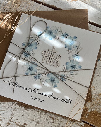 Najpiękniejsze zaproszenia handmade komunijne, na komunię dla chłopca, dziewc, sorte