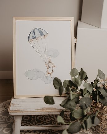 PLAKAT KRÓLICZEK "CZAS PODRÓŻY"  29,7CM X 42CM, KOCYKOMANIA