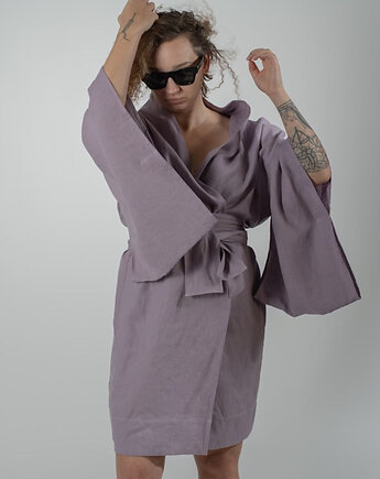 Lniane kimono nr 7 100% LEN, dudo pracownia 