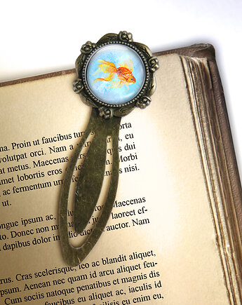 Zakładka do książki - Złota rybka - klips, brąz, yenoo