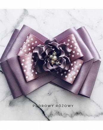 Brosza Lawendowa z kwiatkiem 3D, Pudrowy Różowy