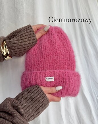 Puszysta czapka Cloud wełna merino alpaka *ciemnoróżowy*, GANGSTA KNIT