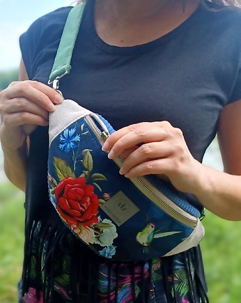 Duża nerka damska z kolibrem Patagona, sabi tatka