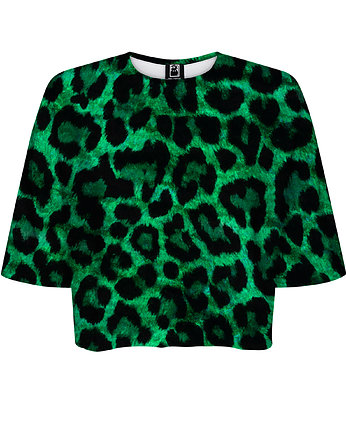 DR.CROW T-shirt Krótki CROP Green Panther, DrCrow