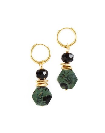 Kolczyki koła o wyjątkowym kształcie Jaspisu Kambaba, Kulka Bransoletki