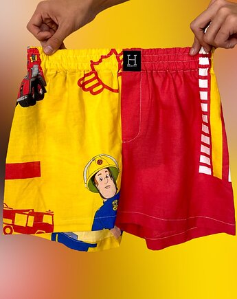 Spodenki unisex do spania bokserki drugie życie STRAŻAK SAM, HisOutfit