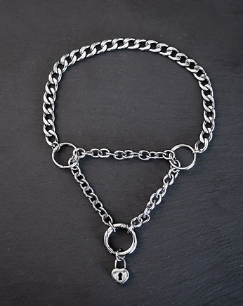 Kinky choker zaciskowy * choker stal nierdzewna * cyber goth * gothic girl styl, youcore.exe