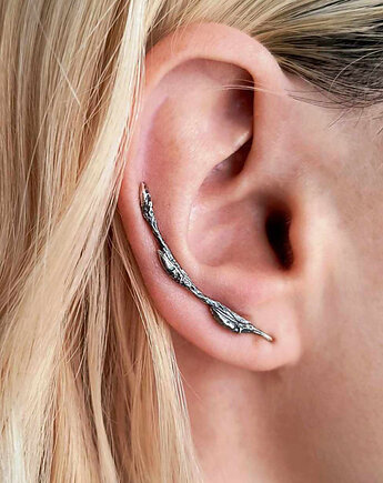 Kolczyki- nausznica Gałązka Black na prawe ucho, ZIĘBA