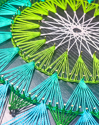 Rozeta GREEN FAIRY z tutorialem - Zestaw DIY String Art BOX, Błażej co ty pleciesz