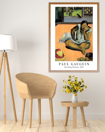Plakat reprodukcja Paul Gauguin 'Brooding Woman', Well Done Shop