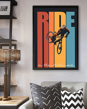 Ride on the wild side - plakat MTB, minimalmill