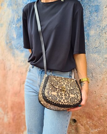 Torebka skórzana ręcznie robiona Margarita Beżowa, SempreArte