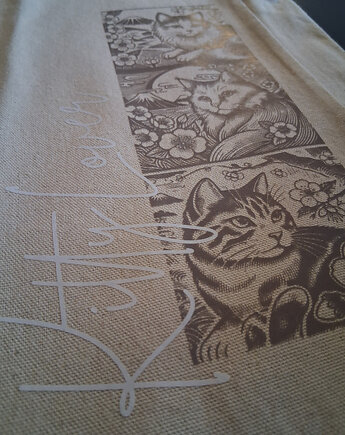 Torba bawełniana z nadrukiem / Koty / Torba na ramię, drukanturium