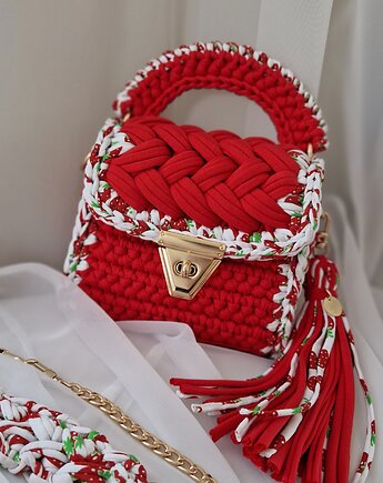 Torebka Mini - Candy Red - truskawki, Motka Bag