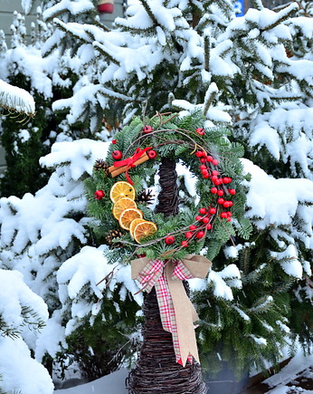 Wianek świąteczny z naturalnej jodły, ScandiArt Studio
