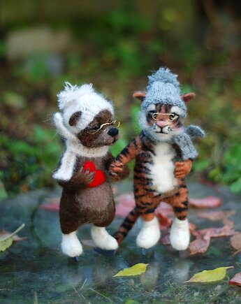 Para Misia i Tygrys- zamówienie indywidualne, BoboLobo Handicraft
