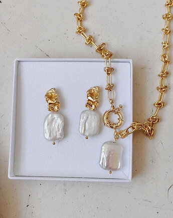 Komplet naszyjnik i kolczyki z pereł, Chmolowska Jewellery