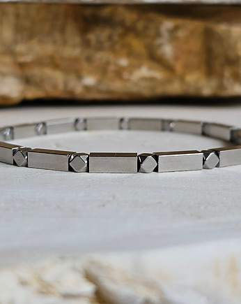 Męska minimalistyczna bransoletka ze stali, OKAZJE - Prezenty na 18 dla koleżanki