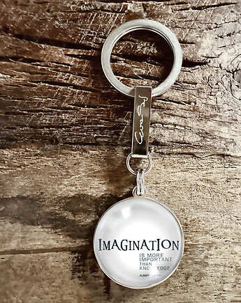 Imagination,  stalowy brelok + box, Makaliboo