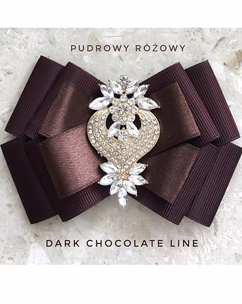 Brosza  Dark Chocolate NEW, Pudrowy Różowy