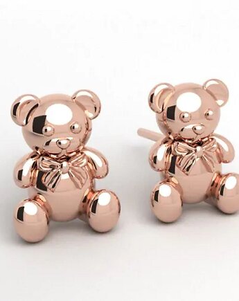 Kolczyki TEDDIES -różowe złoto 18K