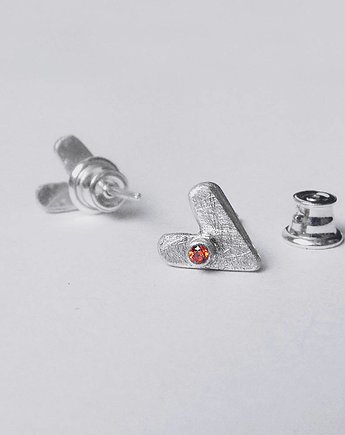 Kolczyki srebrne SERDUSZKO, Katarzyna Kaminska ART