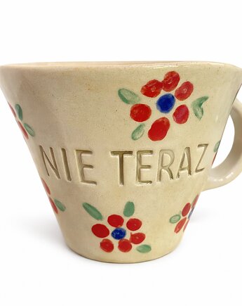 Kubek ceramiczny kwiatki, Papataj